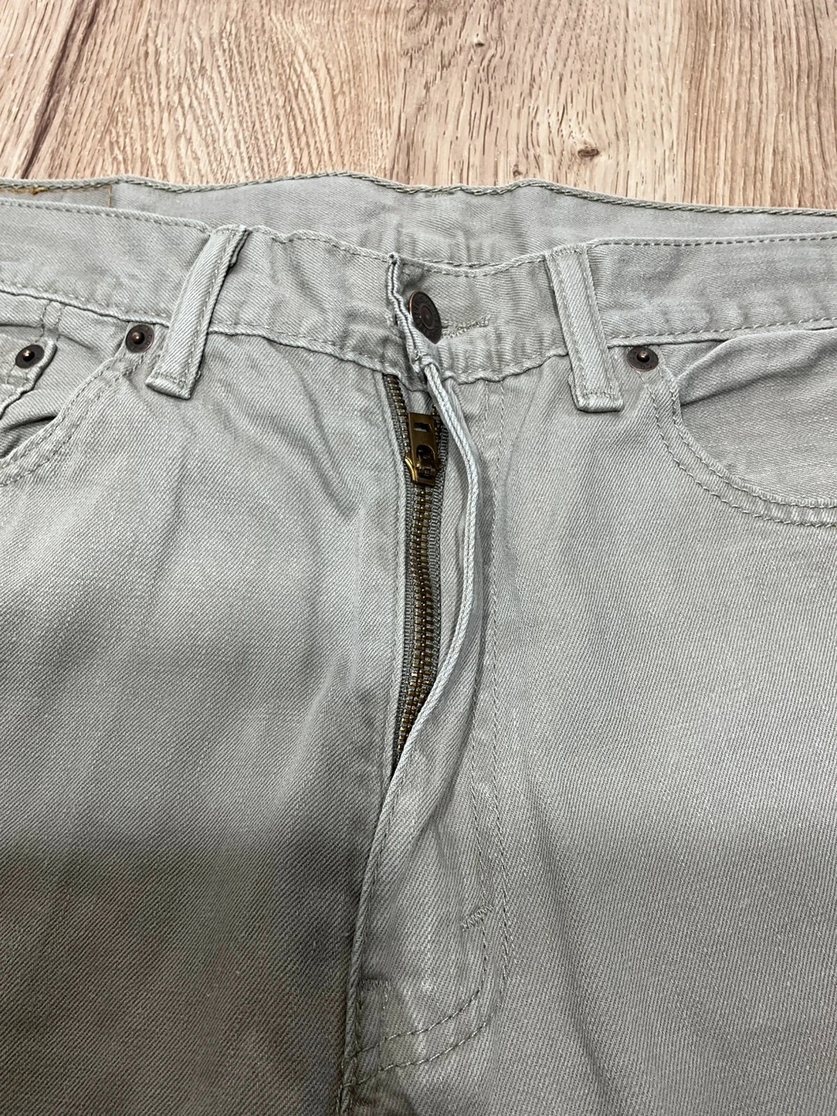 Jean Levi’s Homme 505 Straight W36 L36 Vintage 100% Coton Kaki  Lvh 114 – photo 7
